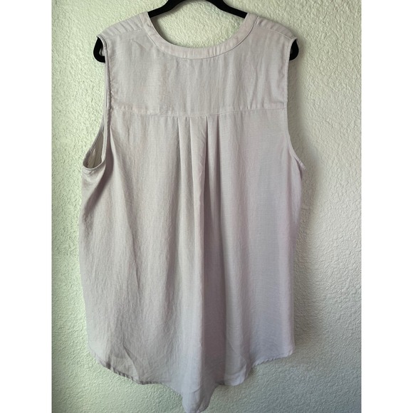 TORRID Sleeveless V Neck Button Front Tunic Top Plus Size 3 Lilac - Picture 3 of 3